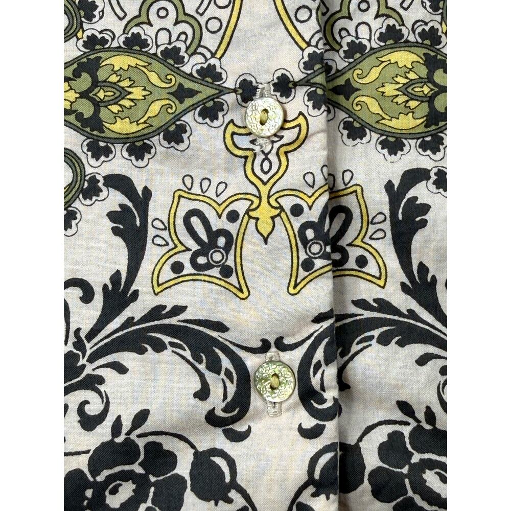 Robert Graham Women's Paisley Flip Cuff Shirt Top Blouse Sz Medium Limited - Picture 4 of 15